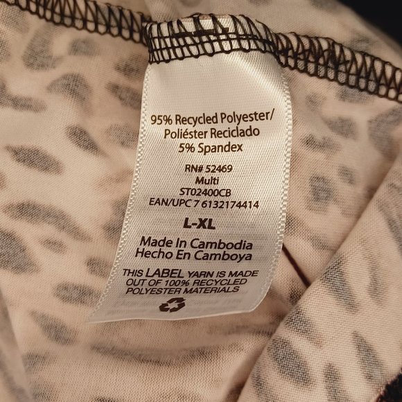 Secret Treasures Pink And Black Leopard Print Robe Size Large/XL - Picture 4 of 5